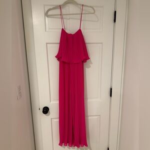 Aqua Pink Pleated Jumpsuit